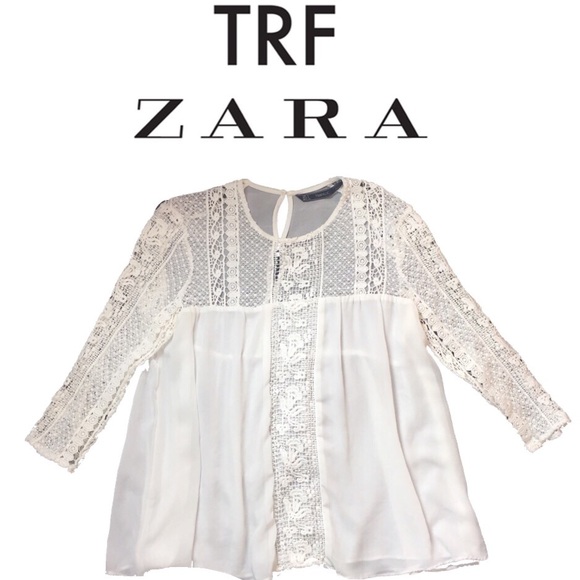 Zara Tops - TRAFALUC TRF Zara Lace Babydoll Top
